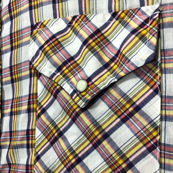 Mike Weber Flannel Pearl Snap Size XLarge Purple Pearl Snap Long Sleeve‎ - Picture 4 of 7